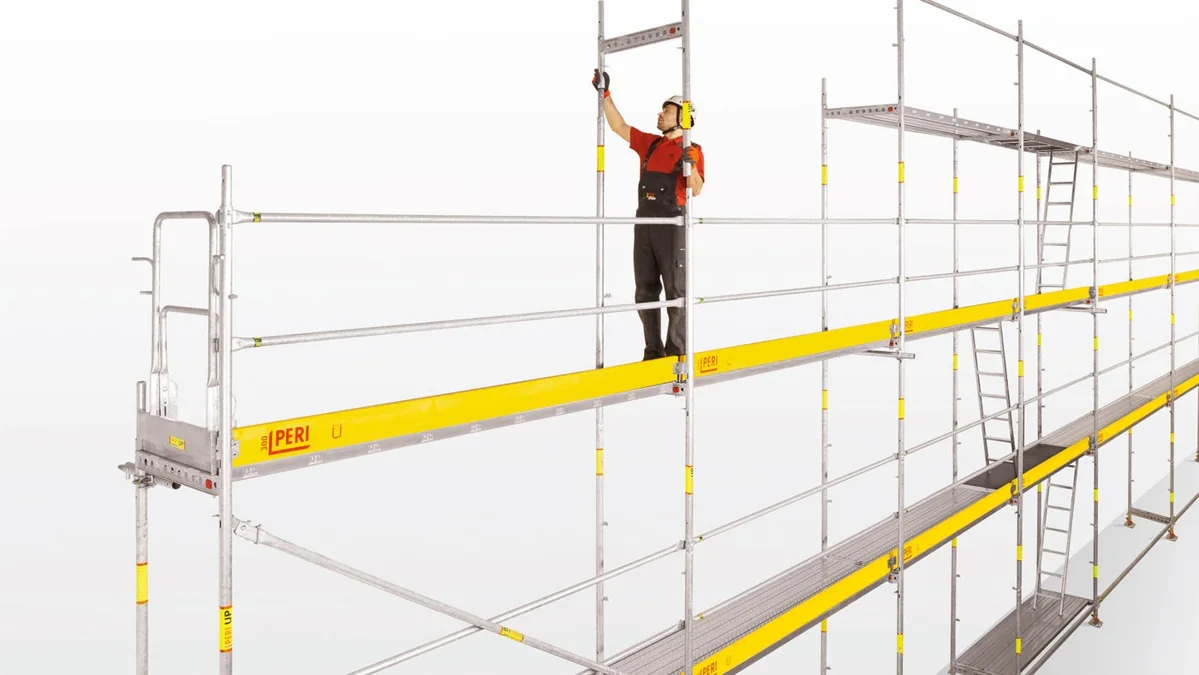 Scaffolding assembly — photograph from PERI materials